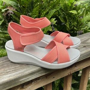Cloudsteppers By Clarks Step Cali Skye Wedge Sandals-Sz 9.5